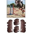 thumbnail image 5 of Botas de tendón de caballo (delantera y trasera), botas protección de de nudo de tendón de caparazón Parte delantera trasera + Trasero Marrón XL Sunnimix  Bota de tendón de caballo, 5 of 5