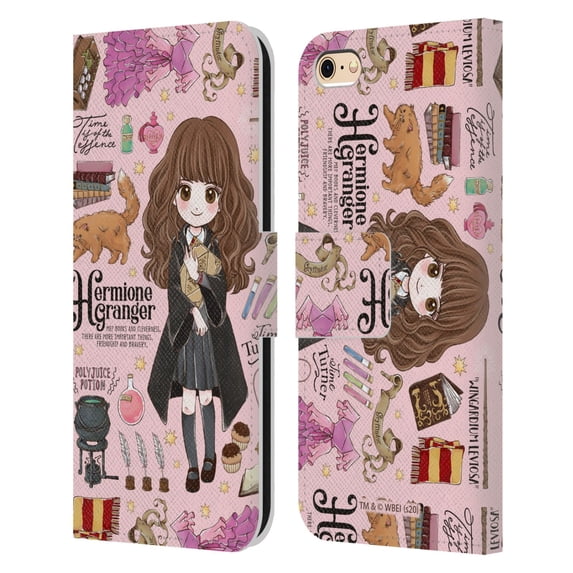 Head Case Designs Officially Licensed Harry Potter Deathly Hallows XXXVII Hermione Pattern Leather Book Wallet Case Cover Compatible with Apple iPhone 6 / iPhone 6s