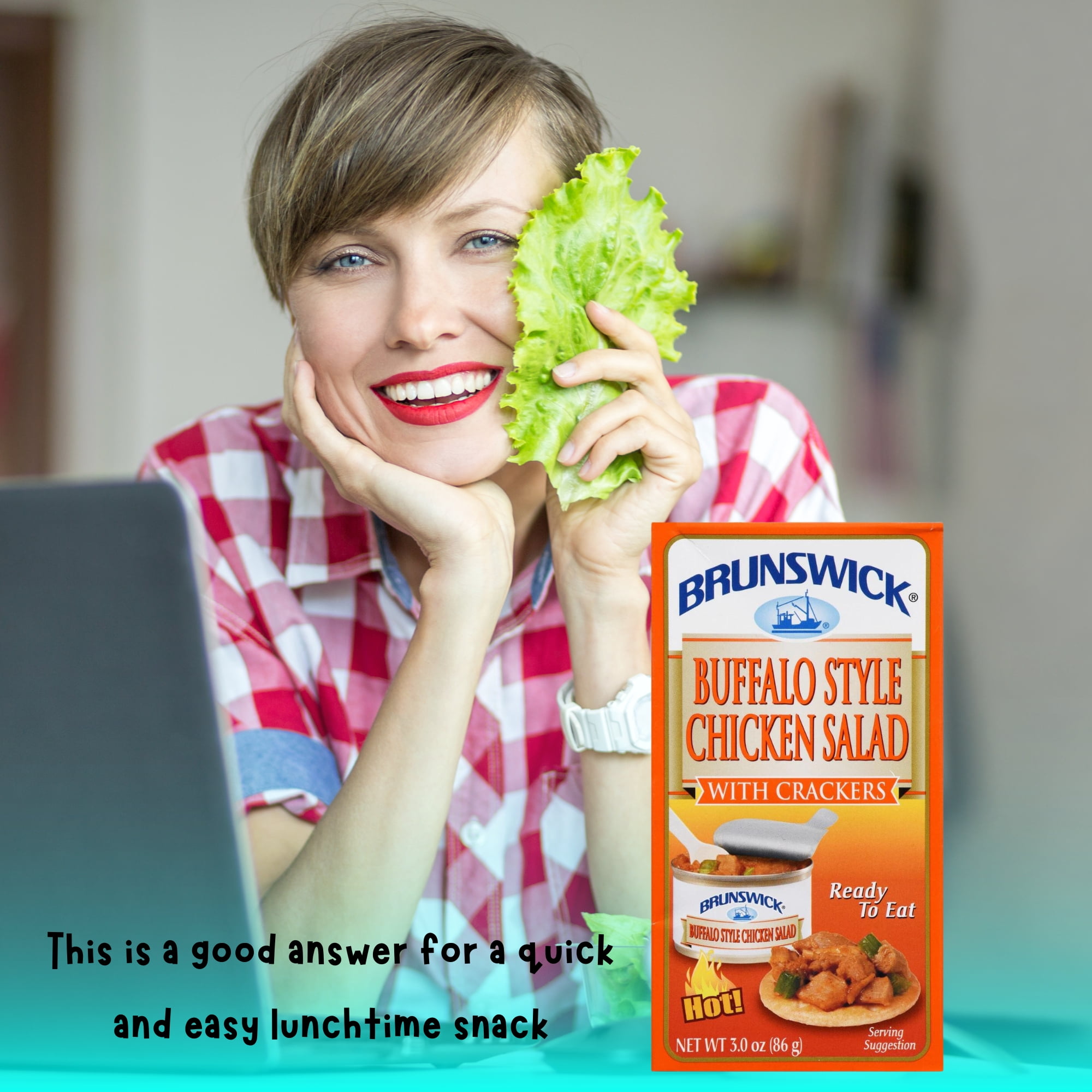 A1 Unlimited Buffalo Style Chicken Salad with Crackers, Home Kitchen School Office Pre-Mixed & Ready-to-Eat Canned Packed Food Picnic Snack Lunch Travel with Plastic Spreader, 4 Boxes (3 oz. Boxes)