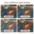 thumbnail image 7 of ODIKA 4'x6' Ultra-Soft Area Rug, Abstract Distressed Sunset Ridge Border Round Wave Landscape Refined Structured None Washable, Bare feet friendly, Silk-Touch for Bedroom Home office, 7 of 7