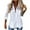 White, variant on KIHOUT Fashion Women's Loose Buttons Solid Lapel Long Sleeves T-shirts Blouse Tops