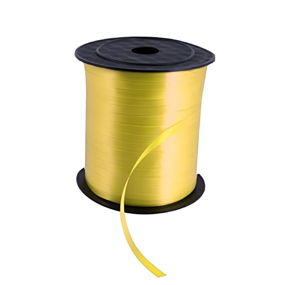 BESTSKY 250 Yards Plastic Balloon Curling Ribbon Spool Colorful Strap DIY Wedding Decorative String Party Accessory Yellow