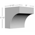 thumbnail image 2 of Ekena Millwork 5"W x 5 1/2"D x 5 1/2"H Stockport Bracket, 2 of 5