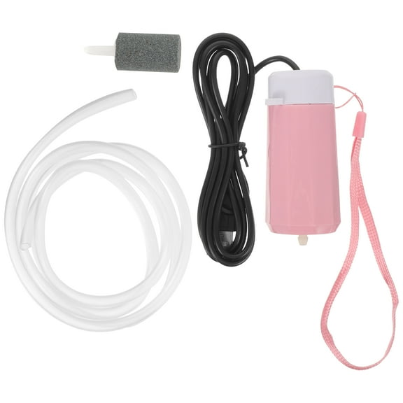 unbranded Aquarium Portable Air Pump USB Oxygen Pump 8x4cm Pink