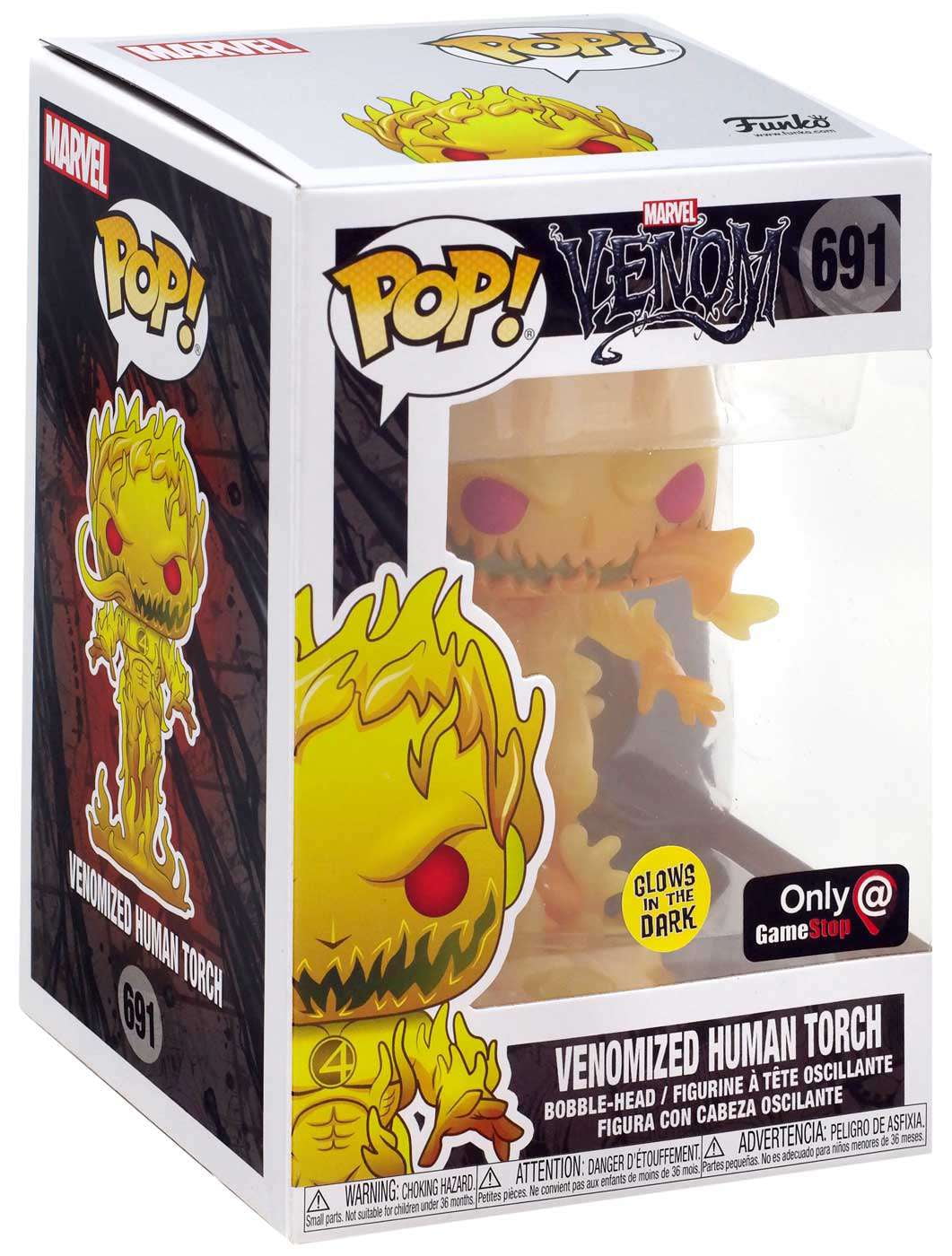Boneco De Ação Funko Pop! Marvel Fantastic Four Venomized Invisible Girl Clear Variant Exclusiva