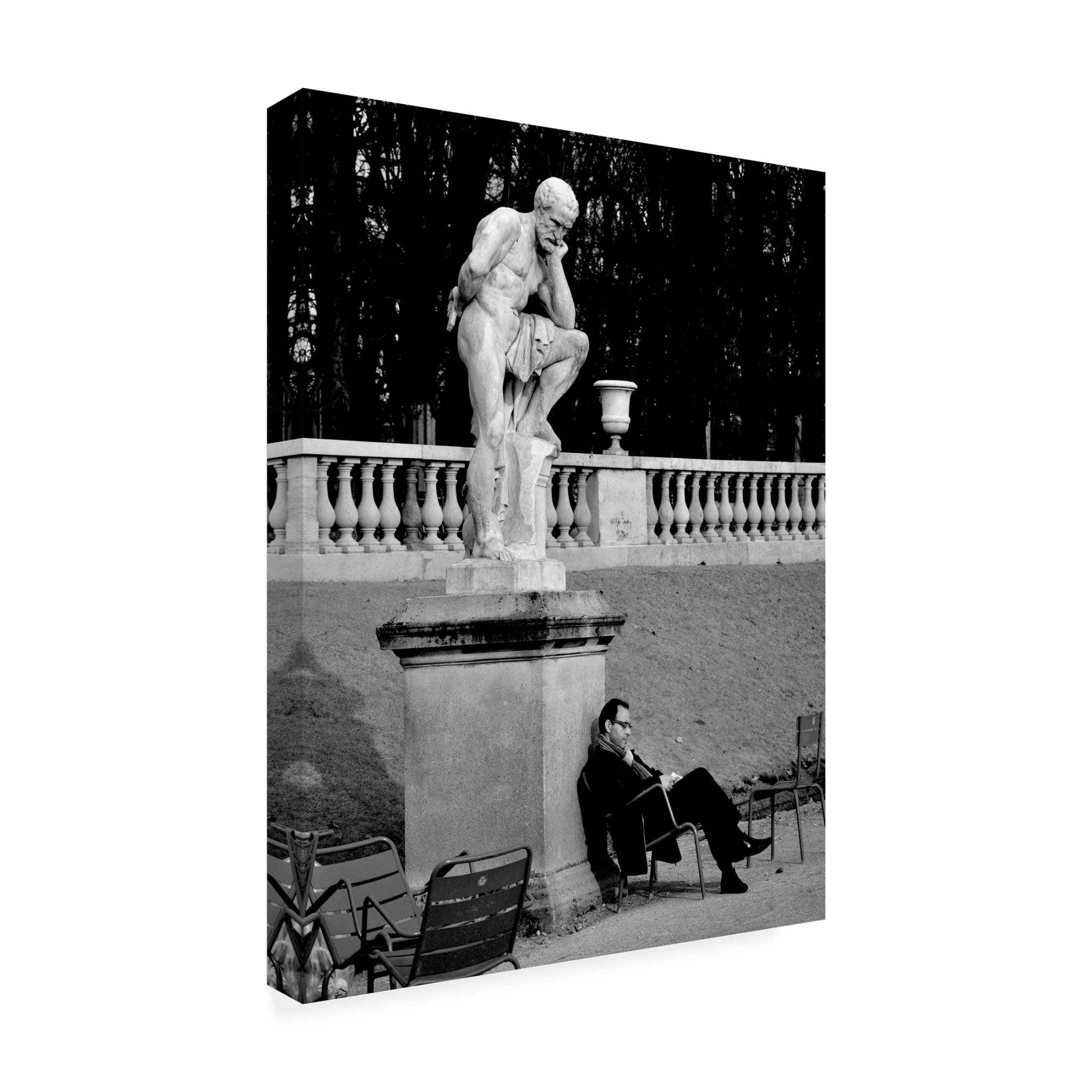 Canvas Wall Art - Stephane Breton 'Jardin Du Luxembourg' Wall Art for Living Room, Bedroom, or Office Décor by Trademark Fine Art - 14 x 19 Inches