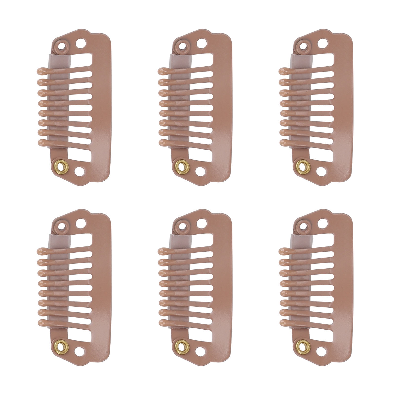 50pcs Clips, 8 Tips 8 Teeth Snap Comb Clips Stainless Steel Snap Clips