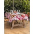 thumbnail image 2 of Outdoor Tablecloth with Umbrella Hole and Zipper, Valentine's Day Rectangle Table Cloth 60x120 Inch Waterproof Tablecloth, Watercolor Love Roses Dog Truck Pink Plaid Picnic Table Cover for Patio, 2 of 7