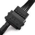 thumbnail image 5 of Cooling Fan Adapter Cable, 15 Pin SATA to 4 x 3 Pin / 4 Pin 12V PC Case Fan Power Adapter Cable to, 5 of 5