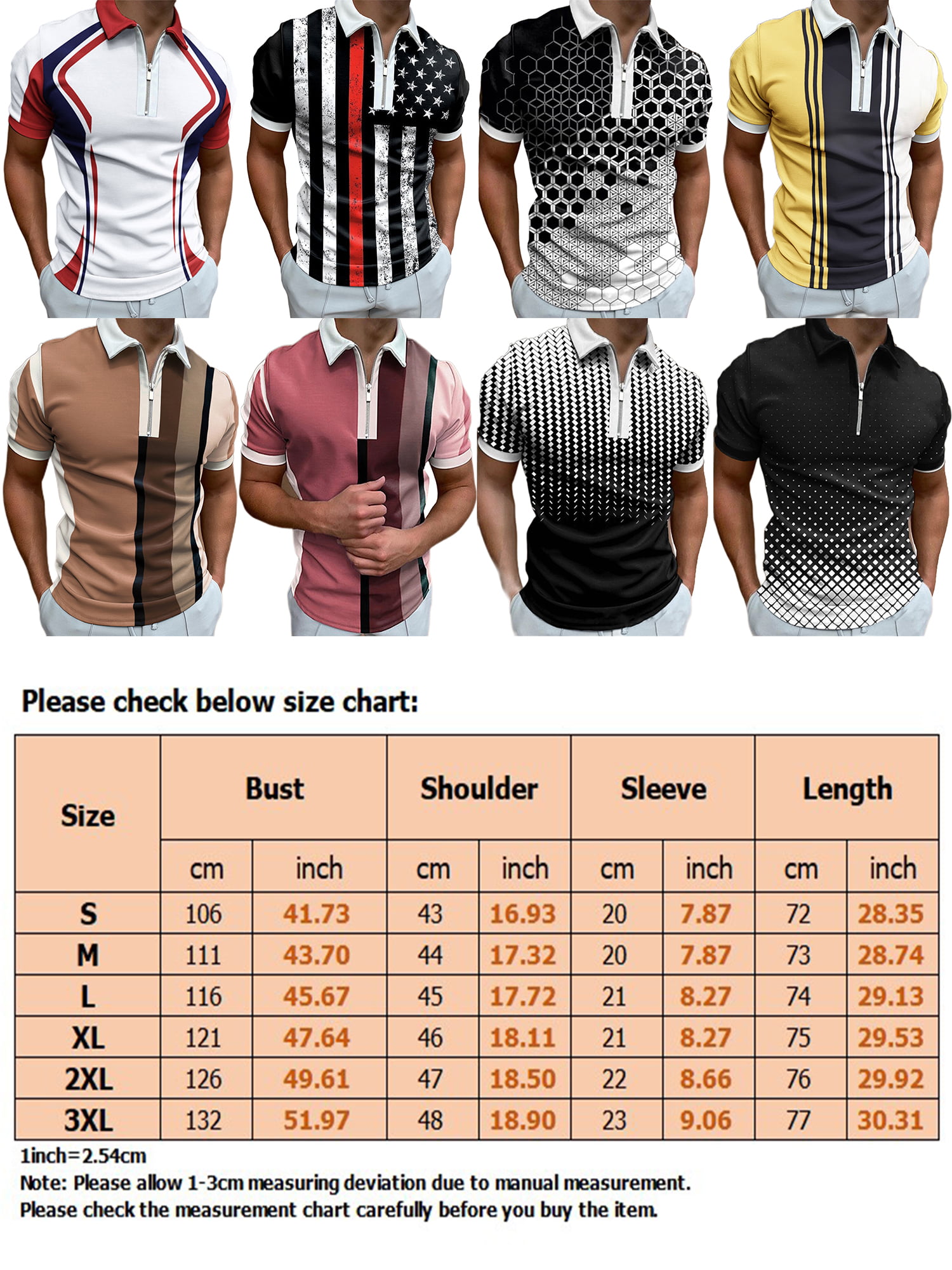 GRECIIILOOKS Mens Polo Neck T-Shirt with Zip Closure & Half Sleeves Regular  Fit Polo Pattern Gym Formal Festival Collage Wear for Boys