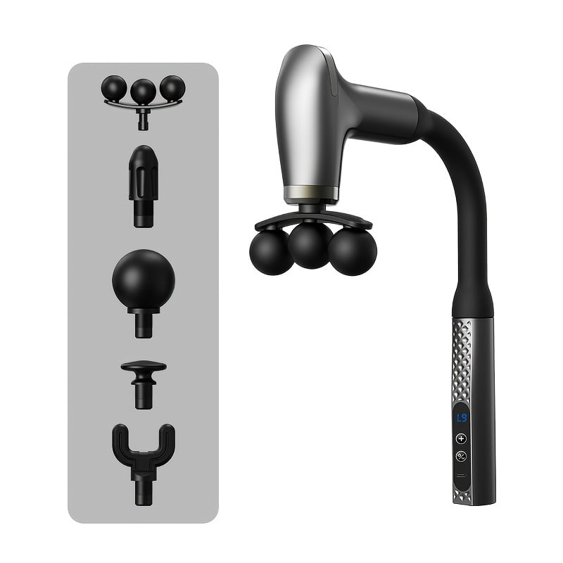 Upgraded Long-Handle U-Shaped Massage Gun, 10Mm Deep Tissue Massager, Back Massager, Portable Device for Muscles, Neck, Shoulders, Waist, And Legs, a Gift for Women