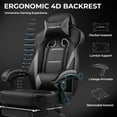 thumbnail image 2 of LUCKRACING Gaming Chair with Footrest, Big and Tall Game Chair 350lb Racing Style Computer Chair, Ergonomic Executive Office Chair High Back with Lumbar Support and Recliner, Gray, 2 of 8