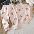 thumbnail image 2 of HFHAPW Baby Boy Girl Pajamas Little Boys Girls Pajamas 2 Piece Train Toddler Sleepwear Fall Winter Clothes Set, 2 of 7