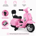 thumbnail image 3 of LAZY BUDDY 6V Licensed Vespa Electric Scooter for Kids, Toddler Motorcycle Battery Powered Ride on Toy with Training Wheels & Headlight, 3 of 10