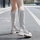 thumbnail image 1 of Botas de verano para mujer, tacón grueso hasta la rodilla, plataforma para mujer, sandalias con cremallera y punta redonda, zapatos cómodos de malla a la moda para mujer, 1 of 4