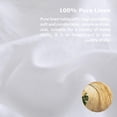 thumbnail image 4 of Linen Tablecloth 100% Pure Linen Table Cloth for Rectangle Tables Machine Washable Dining Fall Tablecloth with 4PCS Free 20"x 20" Linen Napkins (White, 60" x 84"), 4 of 6