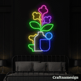 thumbnail image 2 of Craftnamesign Flower Vase Neon Sign for Bedroom Living Room Flower Shop Wall Art, 2 of 5