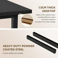 thumbnail image 3 of CL.HPAHKL 47 Inch Office Computer Desk, Modern Simple Style PC Desk with Metal Frame Adjustable Feet Industrial Office Desk Sturdy Computer Table Desk for Home Office Study Writing (1, Black), 3 of 7