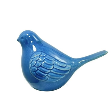 Mainstays Ceramic Bird Garden Decor Ornament Ceramic Statue Adorable Blue Paradise