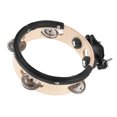 thumbnail image 1 of OULII 1Pack 6 Inches Light Brown Tambourine With Versatile Sound For Performance, 1 of 5