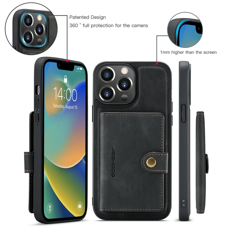X-level Compatible with iPhone 15 Pro Max Case, Premium PU Leather Soft TPU  Bumper Shockproof Protective Phone Case Slim Cover for iPhone 15 Pro Max 