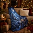 thumbnail image 3 of Arctic Wolf With Wolf And Snowy Pines Snowy Pine Forest Serene Wildlife Art Wildlife Lovers Winter Wilderness Scene Warm Flannel Blanket, Christmas Gift for Cabin and Lodge Home Decor, 3 of 9