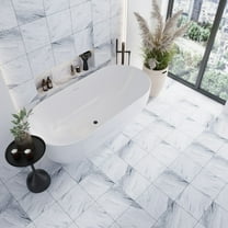 Regalia 12x12 Blue Gray Porcelain Veining Wall and Floor Tile (13.56 sq ft/case) - 14 Pack