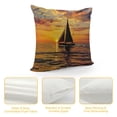 thumbnail image 4 of Throw Pillow Cover, Couch Pillows Covers Sofa Pillow Covers, Sunset Sailboat Ocean Seagull, Throw Pillow Covers for Couch, Pillow Cover, 4 of 5