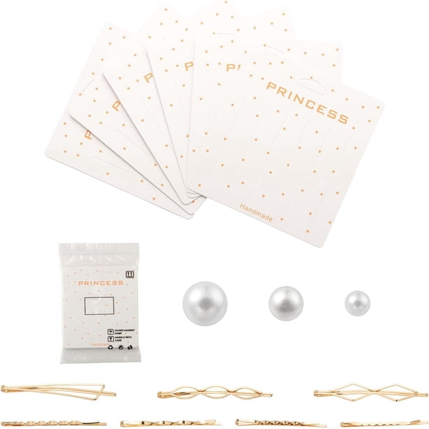 Kit para hacer horquillas con perlas de imitación, elegantes pasadores para el cabello, accesorios para el cabello con perlas para mujer.