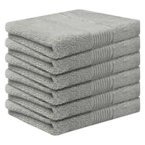 Unique Bargains Cotton Wash Cloths for Face Striped Face Cloths Highly Absorbent Towels Brown 6