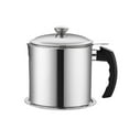 thumbnail image 1 of Filter Oil Can, Health and Safety Stainless Steel Container with Dust Proof Lid for Kitchen Cooking Frying Oil,, 1 of 8