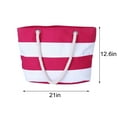 thumbnail image 3 of Christmas Gifts Clearance! Dezsed Tote Bag Clearance Tropical Summer Striped Beach Bag for Women Tote Bags Reusable Grocery Shoulder Bag with Zipper Pocket Hot, 3 of 8
