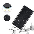 thumbnail image 4 of Feishell for iPhone 15 Pro 6.1 inch Wallet Case,Fashion Bling Glitter PU Leather Magnetic Closure Folio Card Slot Flip Kickstand Slim Phone Case for Women Girls,Black, 4 of 9