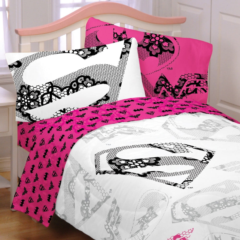 4pc Justice League Girl Twin Bedding Set Awesome Power Wonder Woman