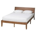 thumbnail image 2 of Baxton Studio Salvatore Mid-Century Modern Walnut Brown Finished Wood Queen Size Platform Bed, 2 of 10