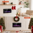 thumbnail image 4 of CRZOE 36 inch Recessed and Wall Mounted Electric Fireplace, Ultra Thin ad Low Noise, Fit for 2 x 4 and 2 x 6 Stud, Remote Control with Timer,Touch Screen,Adjustable Flame Color and Speed, 4 of 7