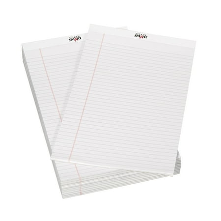 Legal Pad, 8-1/2 x 14 Inches, White, 50 Sheets, Pack of 12