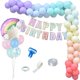 thumbnail image 1 of Kit con forma de arco de globos para fiesta de cumpleaños, con 85 unidades de macarons, 1 of 1