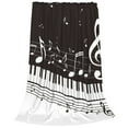 thumbnail image 2 of Fotbe Piano Keys With Musical Notes Manta de Franela Acolchonada con Estampado, Súper Suave y Esponjosa, Extra Grande para Sofá, Cama, Uso Todo el Año-40"x30", 2 of 7