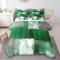 thumbnail image 1 of YST , Esthétique, Ensemble de Couette, Abstrait Moderne, 7 Pcs, Aquarelle, Vert, Blanc, Gris, Ensemble de Couette, Lit Simple, 1 of 4