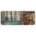thumbnail image 1 of Rustic Kitchen Mat, Aged Shed Door Backdrop Color Details Country Living Exterior Pastoral Mansion Image, Plush Decorative Kitchen Mat with Non Slip Backing, 47" X 19", Brown, by Ambesonne, 1 of 1