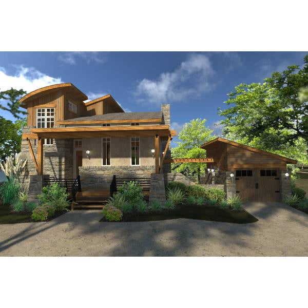 The House Designers: THD-9040 Builder-Ready Blueprints to Build a Minimalist Beach House Plan with Walkout Basement Foundation (5 Printed Sets)