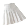 thumbnail image 3 of Falda plisada Mini uniforme de colegiala de tenis de cintura alta con pantalones cortos, blanco, XL Vogacara AP001094-04, 3 of 7