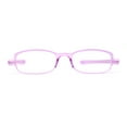 thumbnail image 3 of Adjustable Lens Angle Plastic Rectangular Reading Glasses Purple +2.25, 3 of 4