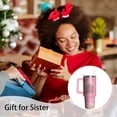thumbnail image 5 of 40oz Sister Tumbler with Handle and Straw, Insulated Stainless Steel Cup, Travel Coffee Mug Water Bottle, Birthday Gifts for Women, 5 of 6