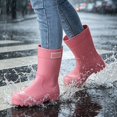 thumbnail image 7 of Domuza Women’s Mid-Calf Waterproof Rain Boots, Non-Slip Thick Sole PVC Rain Shoes for Outdoor Walking Gardening Work 8.5（EU-41） 41, 7 of 7