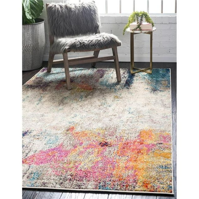 Unique Loom 3139850 4 x 6 ft. Tybee Chromatic Rectangular Rug, Beige