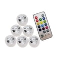 thumbnail image 2 of Battery Powered RGB Submersible LED Light IP68 Waterproof Underwater Led Light Night Lamp For Fish Tank Pond Wedding Party Light ,Easy to Install, 2 of 7