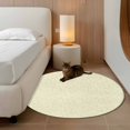 thumbnail image 3 of Yellow-Golden Line Round Rug 3ft Washable Circle Entryway Rugs Non Slip Abstract Art Simple Floral Area Rug Indoor Floor Carpet for Bedroom Kitchen Living Room Home Office Dining Room Nursery, 3 of 8