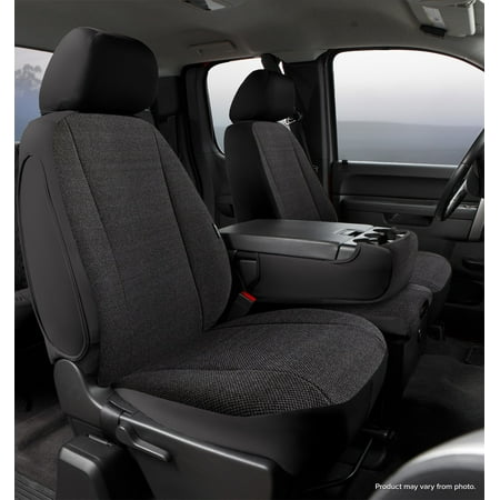 Fia TRS49-45 BLACK Wrangler Solid Seat Cover; Saddle Blanket; Black; Split Seat; 40/20/40; Adjustable Headrests; Seat Belts Built Into Seat; Upper/Lower Center Storage Compartment; Side